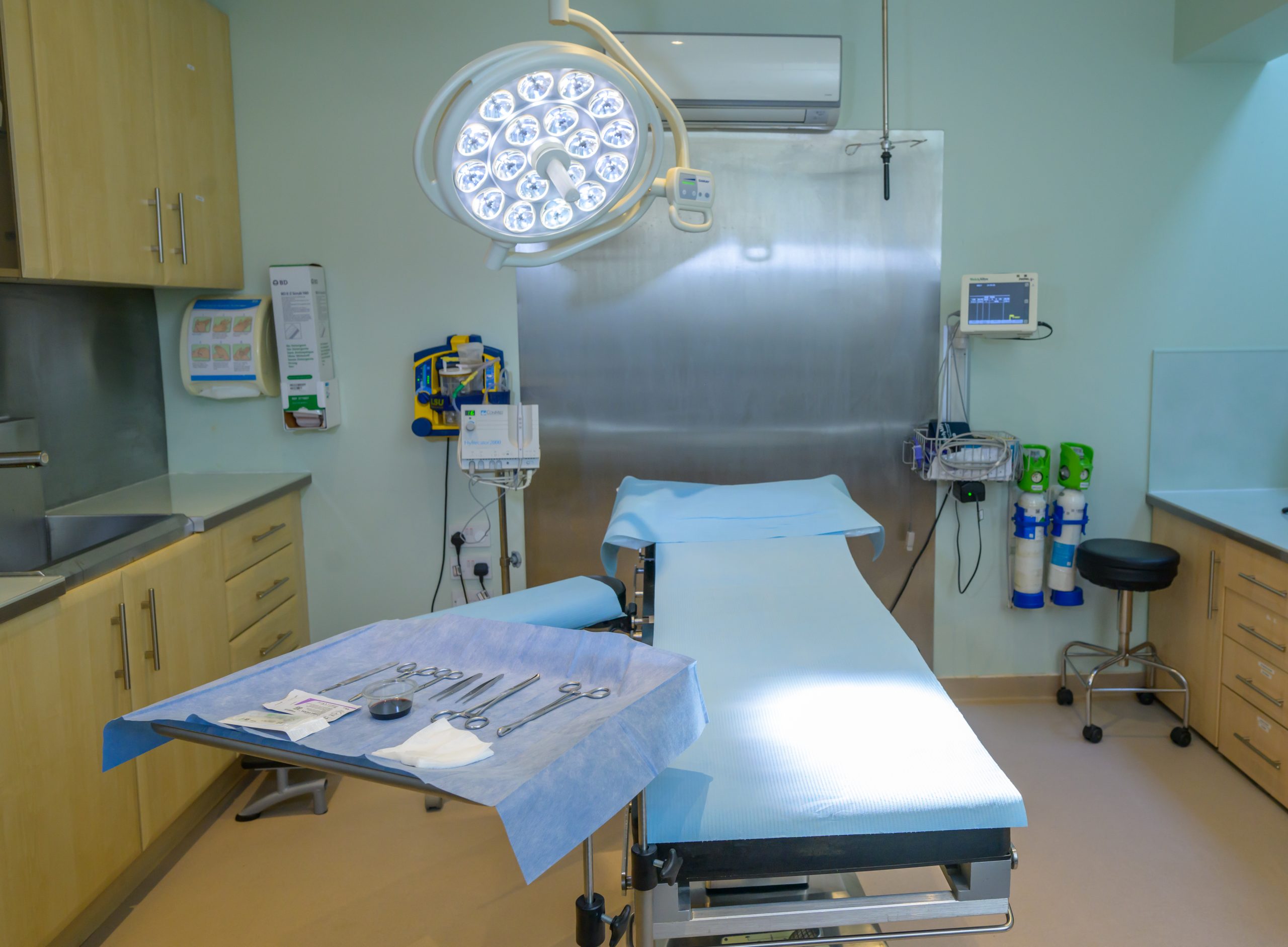 Waverley Park's fully equipped minor surgery theatre in Glasgow